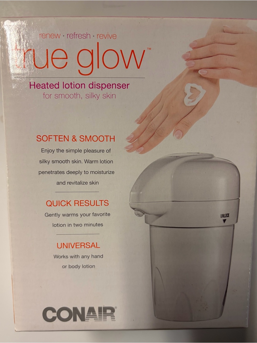 Conair True Glow Heated Lotion Dispenser